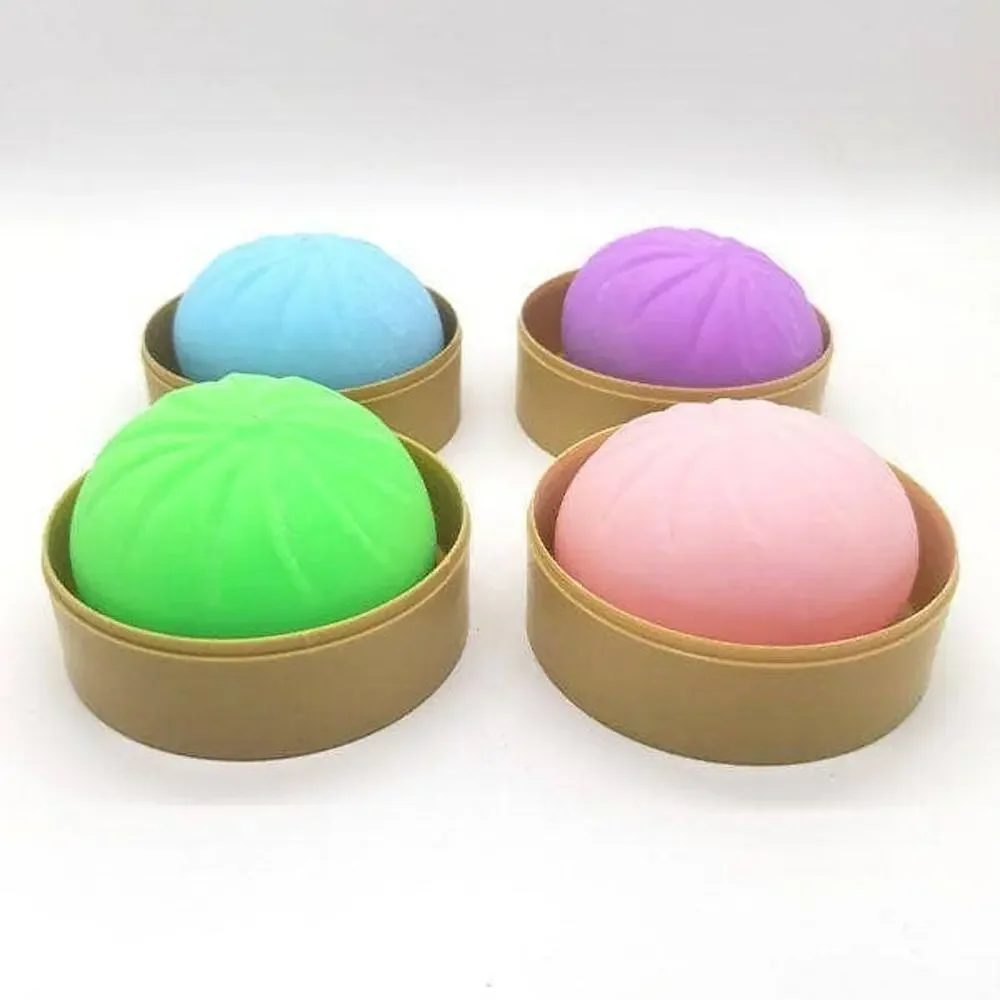 Squishy Dumpling Bao Bun Sensory Mystery Squeeze Toy 4 Inch Assorted Color New